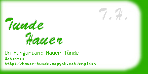 tunde hauer business card
